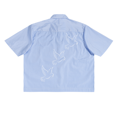 the "DOVES" button shirt